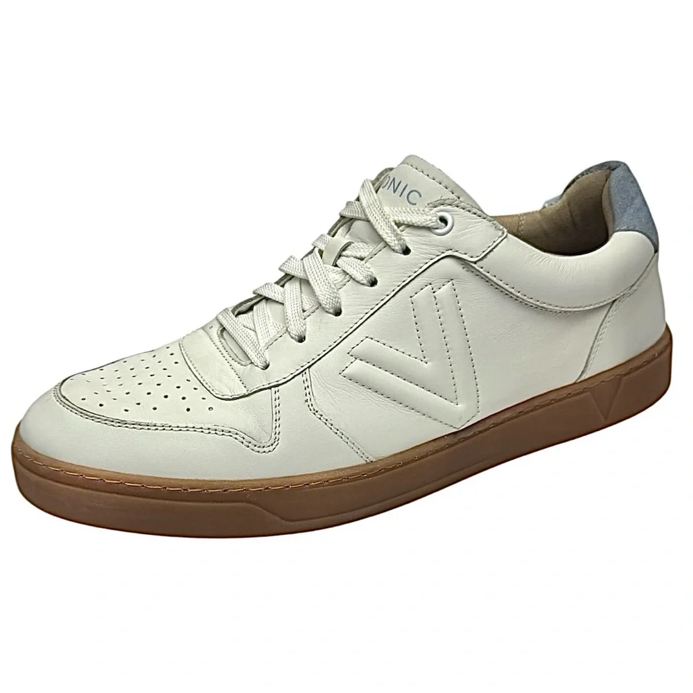 Vionic Lucas II White Leather Sneakers Men’s 12.5M Comfort Casual Shoes